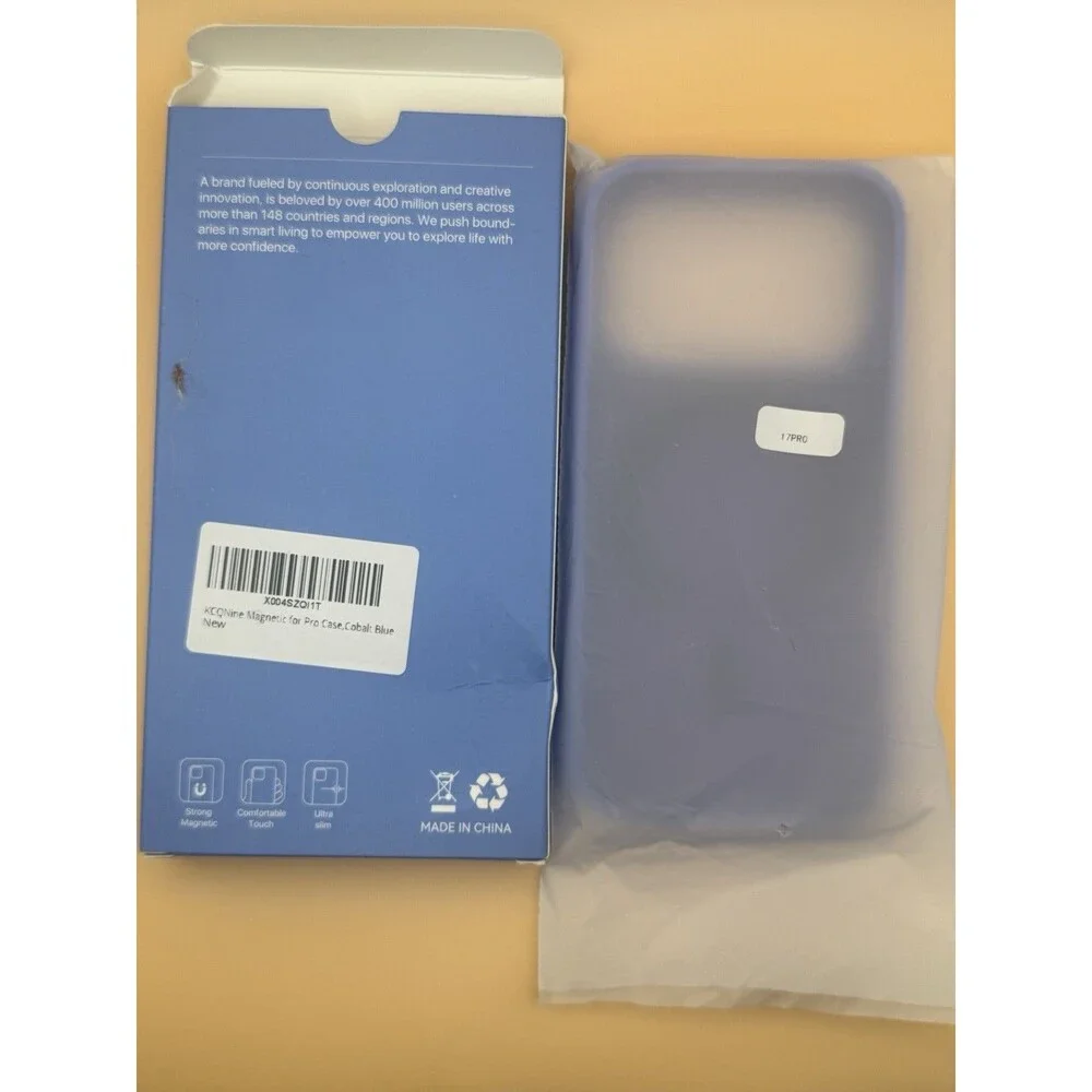 KCQNine Magnetic Phone Case for iPhone 17 Pro Cobalt Blue Slim Protective New